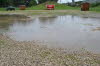 Regen whrend des Aufbaus
